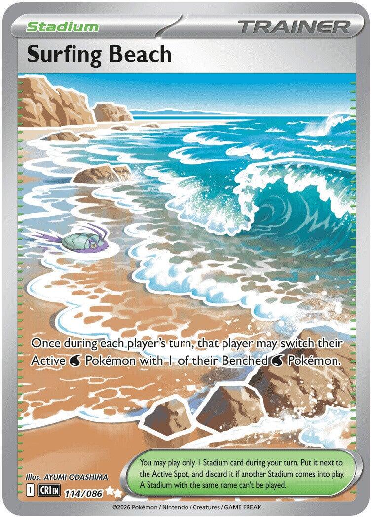 Surfing Beach 114/086 Me04: Chaos Rising Holo
